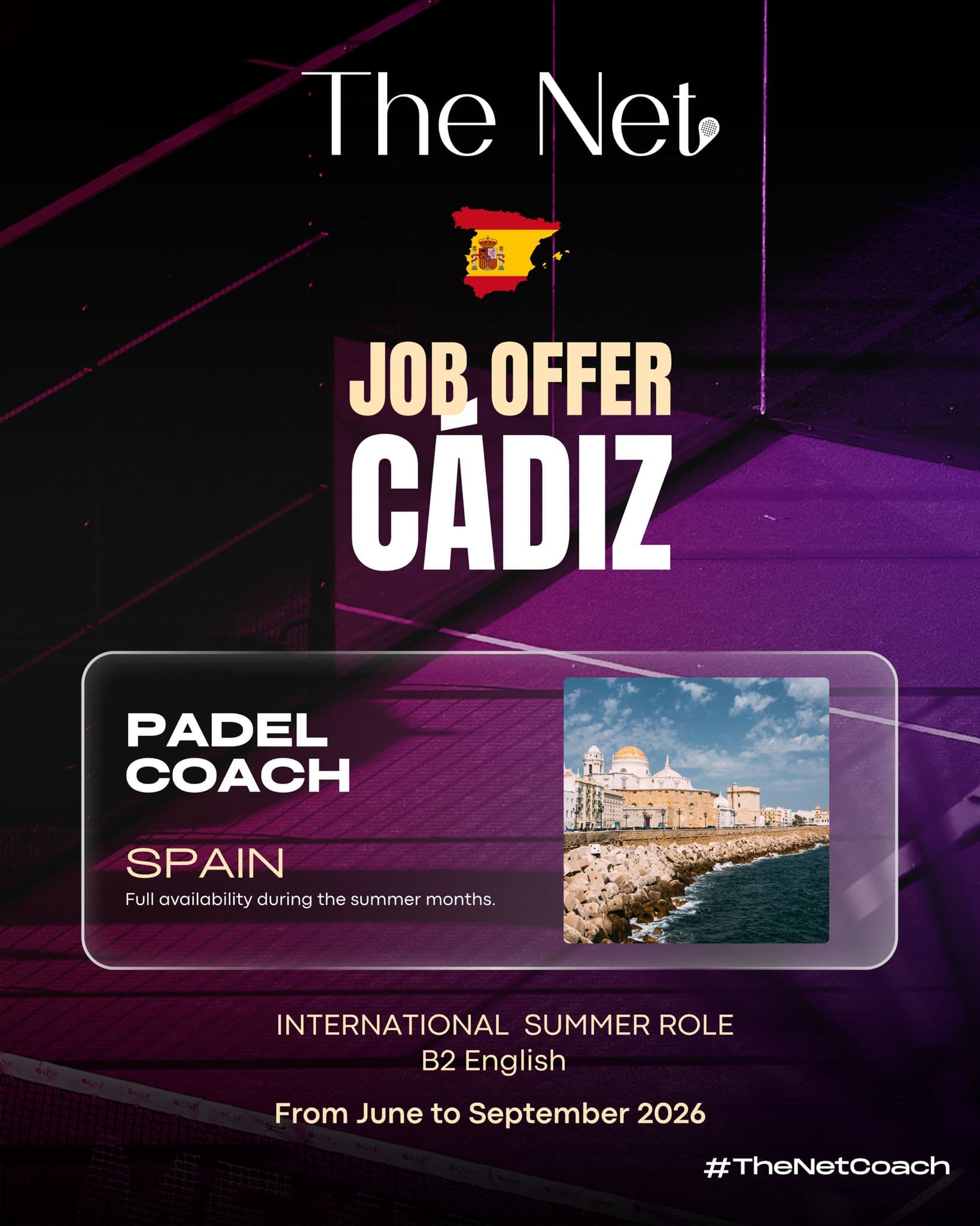 Job opportunity in Cadiz, Spain
