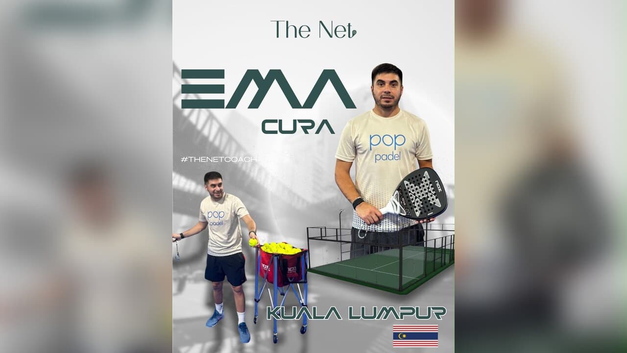 A The Net card featuring Ema Cura, padel coach in Kuala Lumpur